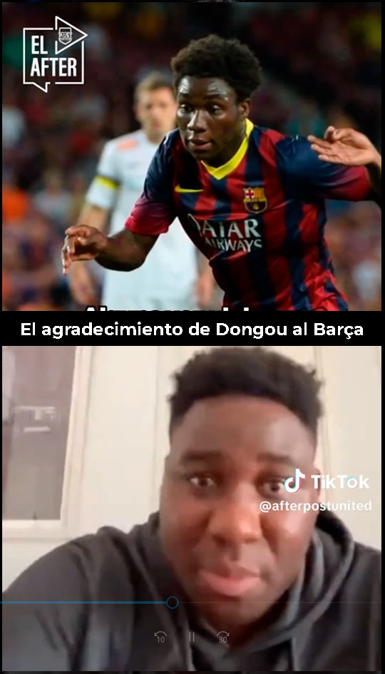 El agradecimiento de Dongou al Barça