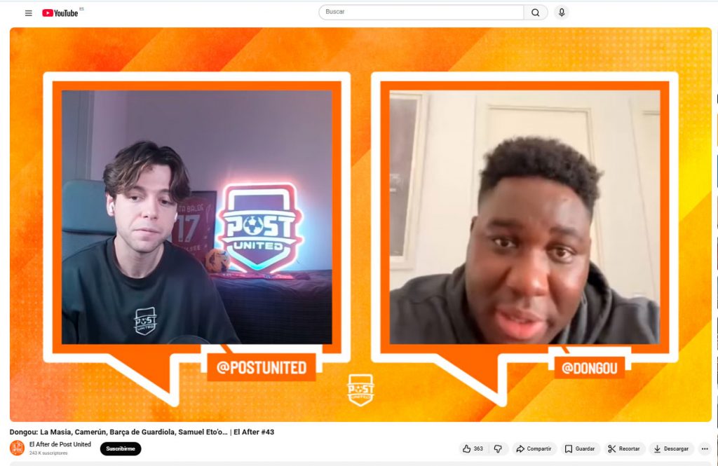 Dongou: La Masia, Camerún, Barça de Guardiola, Samuel Eto’o… | El After #43